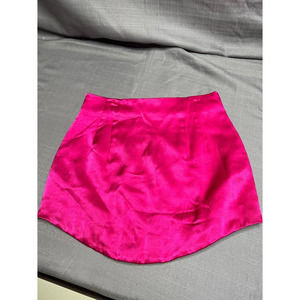 Zara Pink Satin Mini Skirt- Size Medium